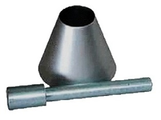 SAND ABSORPTION CONE AND TAMPER: 