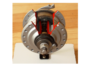 Model No. XS-30 CUT SECTION MODEL OF MECHANICAL BRAKE SYSTEM 